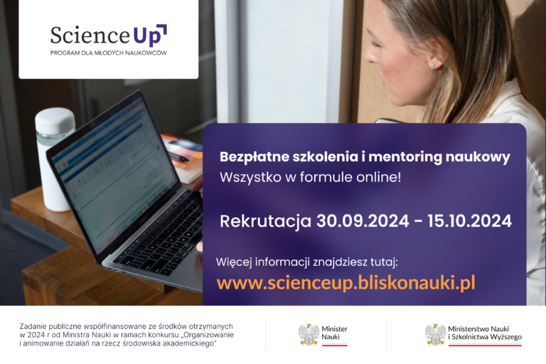 Trwa rekrutacja do „Science-Up” – bezpłatnego programu mentoringowego dla młodych naukowców