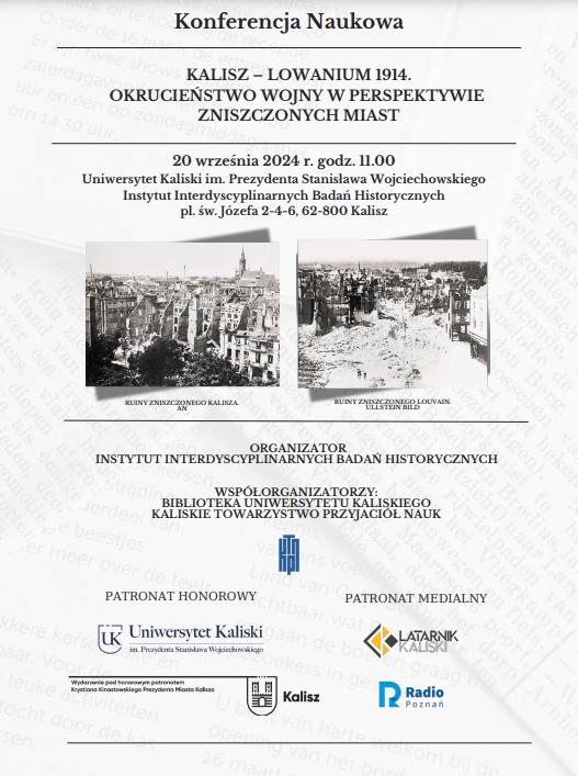 Konferencja naukowa „Kalisz – Lowanium 1914. Okrucieństwo wojny w perspektywie zniszczonych miast”