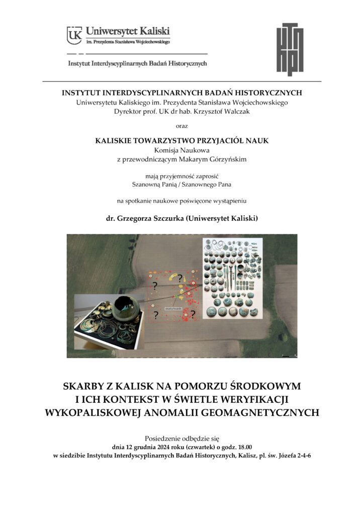 Wykład Grzegorza Szczurka o badaniach archeologicznych w Kaliskach, 12 grudnia 2024