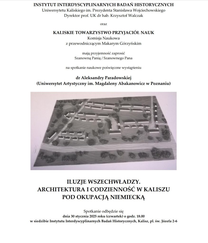 Zaproszenie na wykład dr Aleksandry Paradowskiej – 30.01.2025 – 18:00