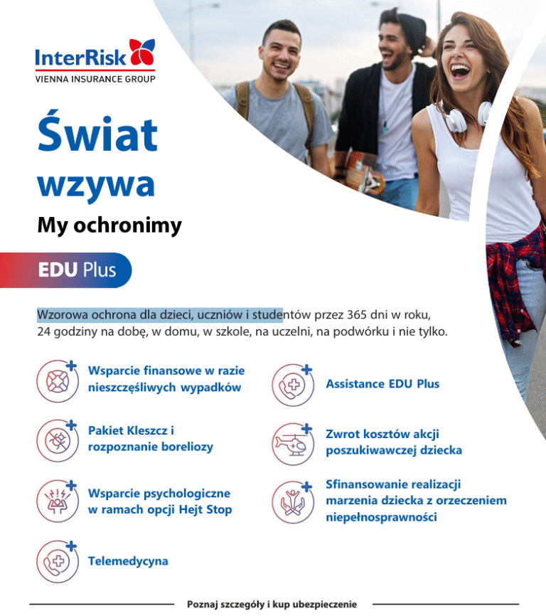 Oferta ubezpieczenia dla dzieci, uczniów, studentów