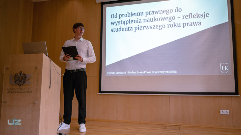 Udział studenta Wydziału Prawa UK w&nbsp;ogólnopolskiej konferencji naukowej